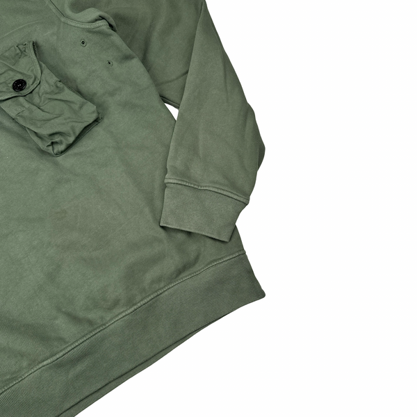 Stone Island 2021 Green Chest Pocket Jumper - Medium