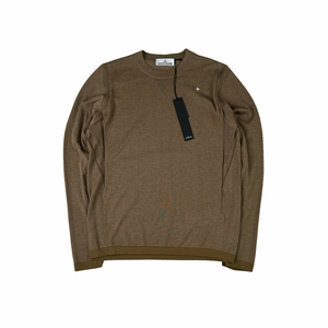 Stone Island 2025 Stellina Brown Primaloft Bio Wool Jumper - Large