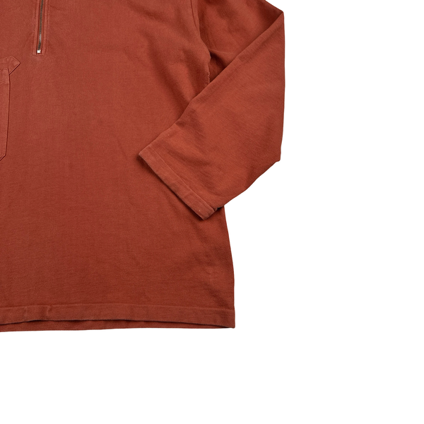Stone Island Marina Vintage Quarter Zip Cotton Jumper - Medium