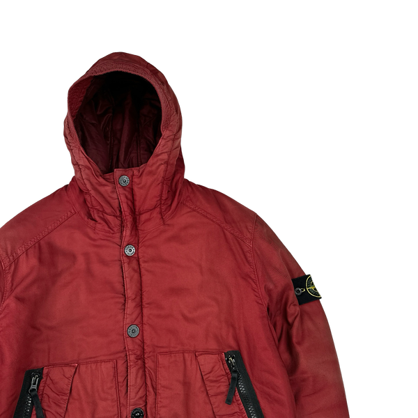 Stone Island 2013 Red Light Thermo Cotton Quilted Jacket - Large