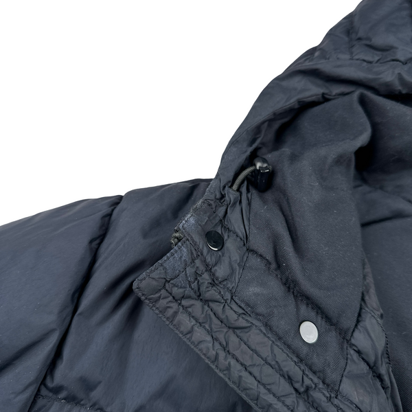 Stone Island 2013 Navy Long Crinkle Down Puffer Jacket - Large