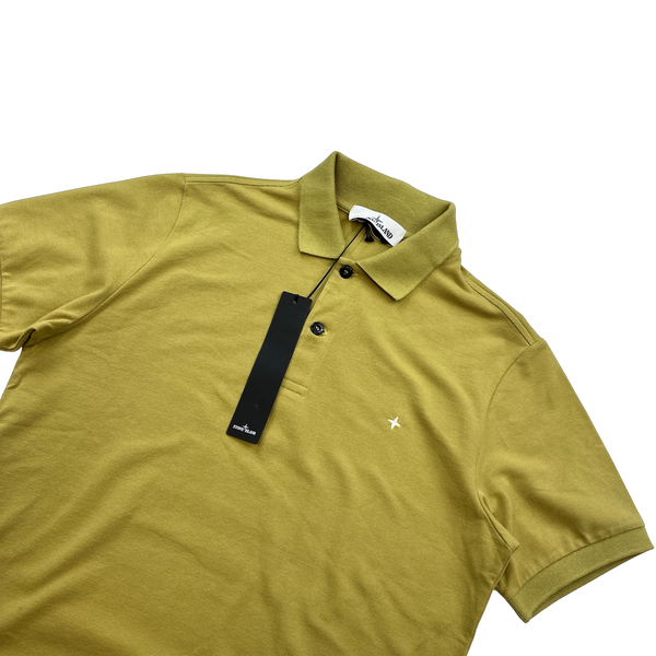 Stone Island 2021 Green Compass Polo Shirt - Small