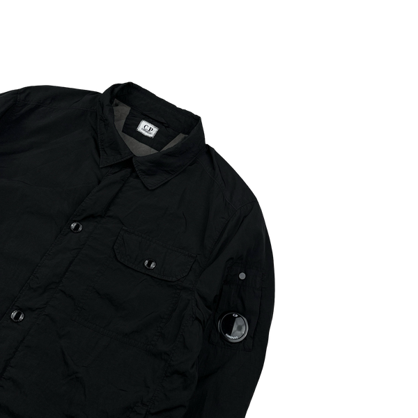 CP Company Black Lens Viewer Chrome Buttoned Overshirt - Medium