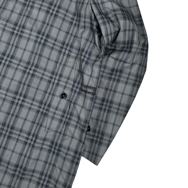 Burberry x Pop Trading Grey Check Reflective Two Piece Cargo Jacket Set - Large
