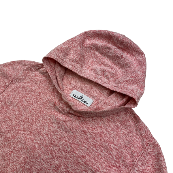 Stone Island 2019 Pink Lightweight Knitted Hoodie - Large