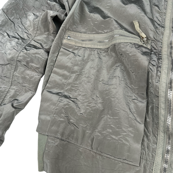 Stone Island 2008 Archive Grey Nylon Metal Bomber Jacket - L