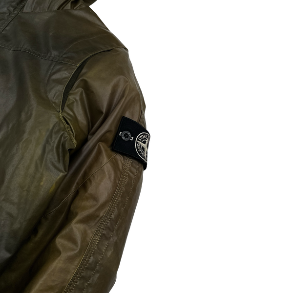 Stone Island 2011 Khaki & Yellow Colour Change Ice Down Jacket - Small