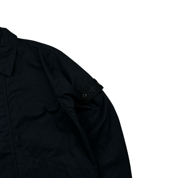 Stone Island 2024 New Season Black Ghost Piece Overshirt - Large