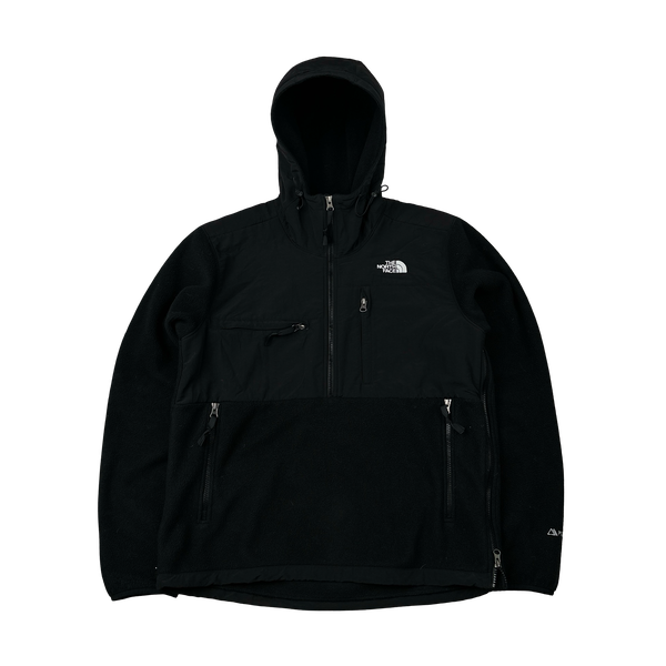 North Face Black Hooded Denali Fleece - Medium