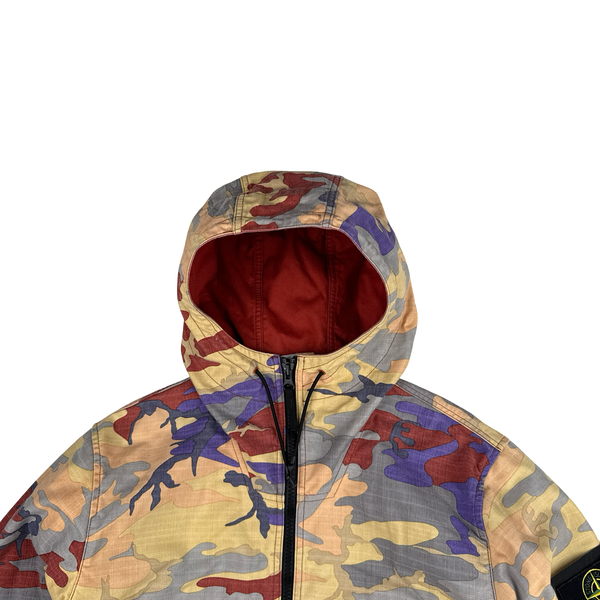 Stone Island 2022 Heritage Camo Ripstop Nylon Watro Hooded Jacket - XL