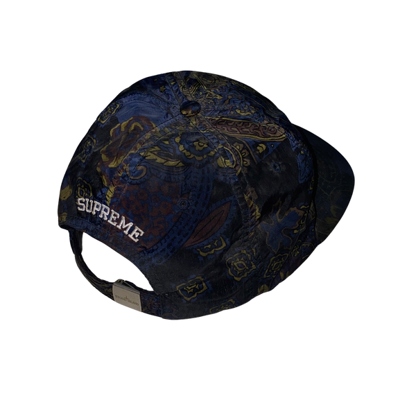Stone Island x Supreme 2015 Blue Paisley Cap