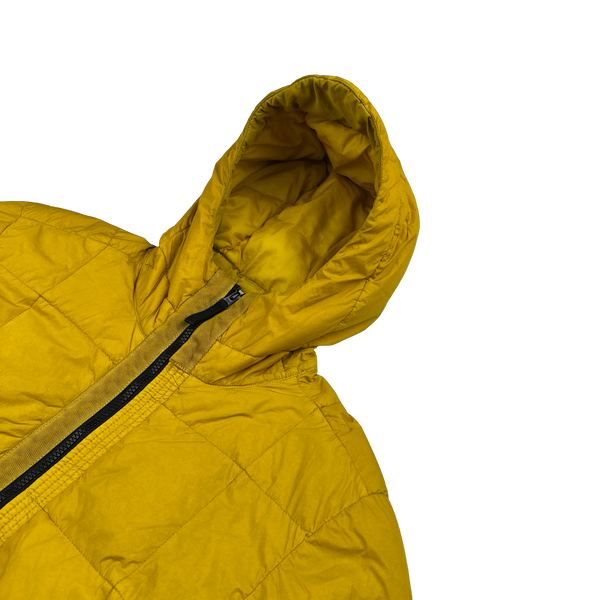 Stone Island 2018 Yellow Down Filled Crinkle Puffer Jacket - Medium