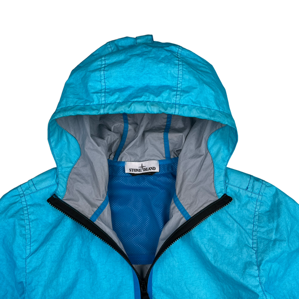 Stone Island 2021 Blue Membrana TC 3L Rain Jacket - Small