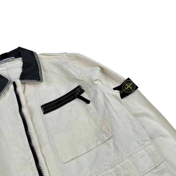 Stone Island 2006 Lino Flax Collared Zipped Bomber Jacket - XL