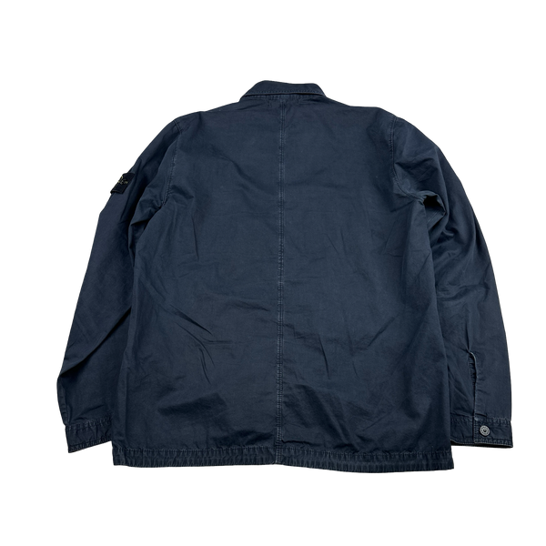 Stone Island 2019 Navy Garment Dyed Overshirt - Medium