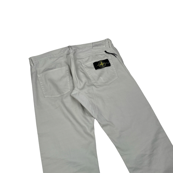 Stone Island 2014 White Slim Fit Cycling Chino Trousers - 38"