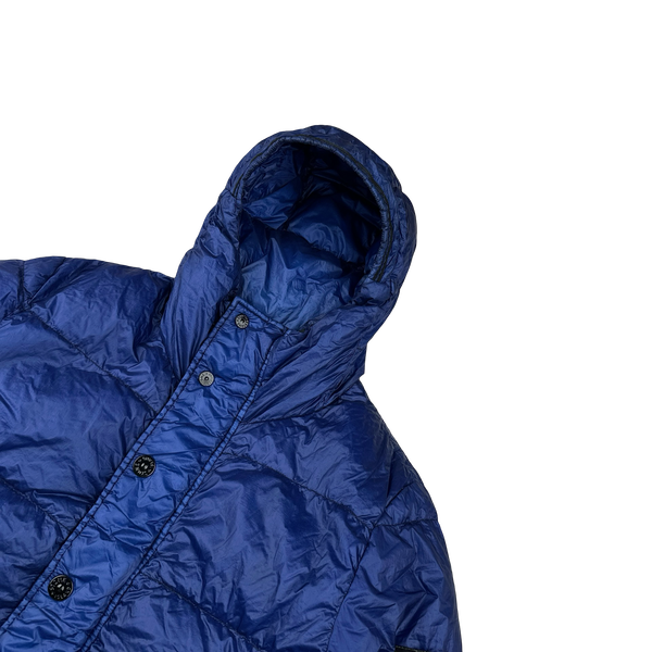 Stone Island 2012 Blue Garment Dyed Puffer Jacket - Medium