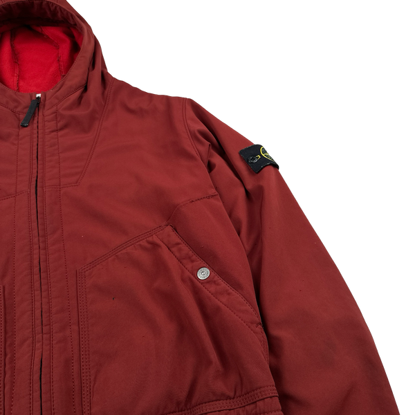 Stone Island 2012 Red Fleece Lined Soft Shell R Jacket - Medium