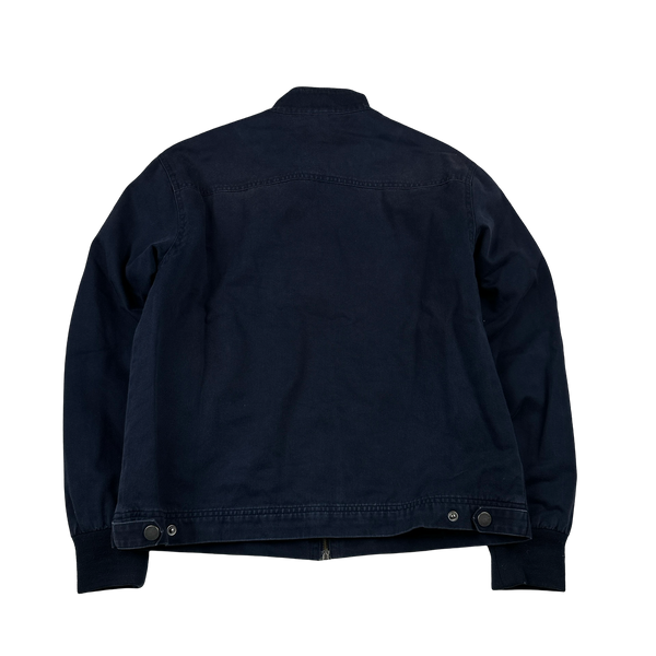 Fred Perry Navy Cotton Bomber Jacket - Medium