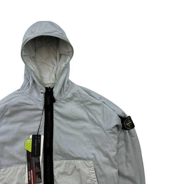 Stone Island 2022 Light Blue Comfort Tech Composite Reversible Polartec Jacket - Small