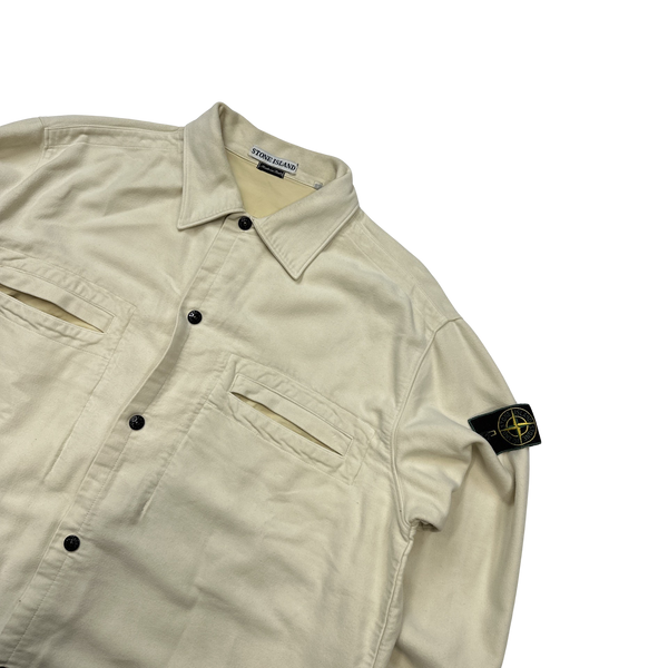 Stone Island Vintage 1997 Mole Skin Cotton Overshirt  - Large