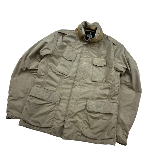CP Company 2009 Beige Nylon Blend Tinto Terra Multi Pocket Field Jacket - XXL