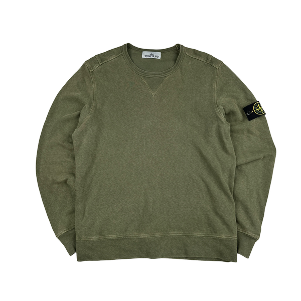 Stone Island 2014 Washed Green Crewneck Jumper - Medium