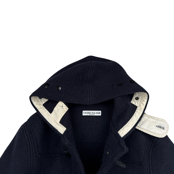 Stone Island 2010 Navy Thick Wool Pea Coat - Large