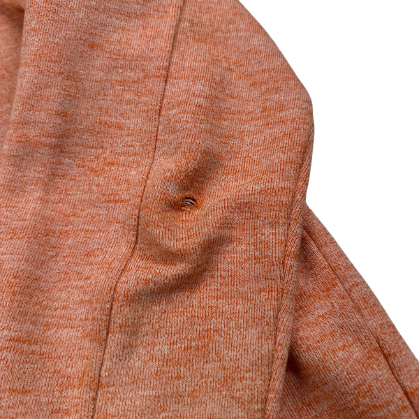 Stone Island 2019 Orange Marl Spellout Hoodie - Small