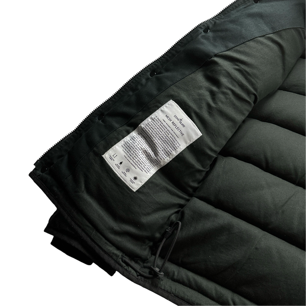 Stone Island Blue Mesh Reflective Down Jacket - Small