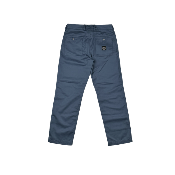Stone Island 2022 Blue Cotton Blend Patch Trousers - 32"