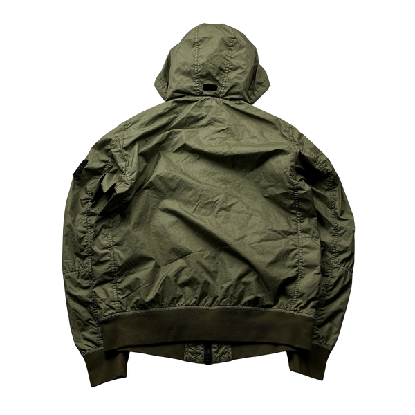 Stone Island Khaki Green Membrana 3L TC Rain Jacket - Large