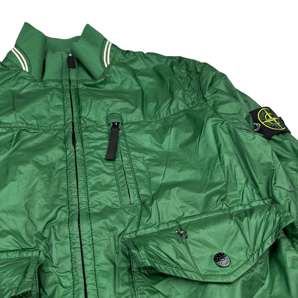 Stone Island 2012 Green Tyveck Micro Rip Stop Tyveck Bomber Jacket