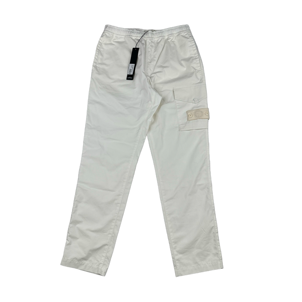 Stone Island 2022 White Ghost Cargo Trousers - 32"