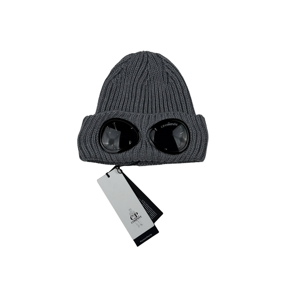 CP Company Grey Thick Wool Goggle Beanie