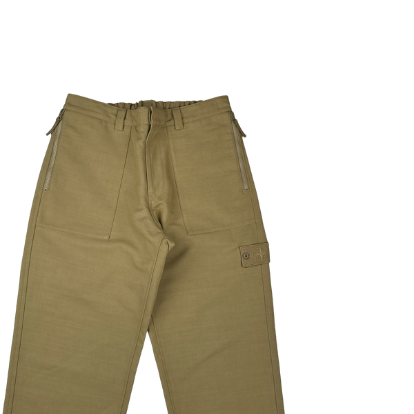 Stone Island 2023 Tan Ghost Piece Cotton Trousers - 32"
