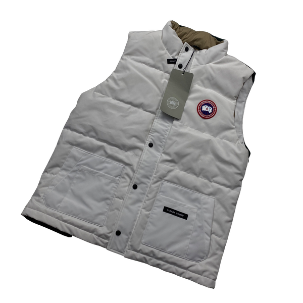 Canada Goose White Down Filled Gilet - Large
