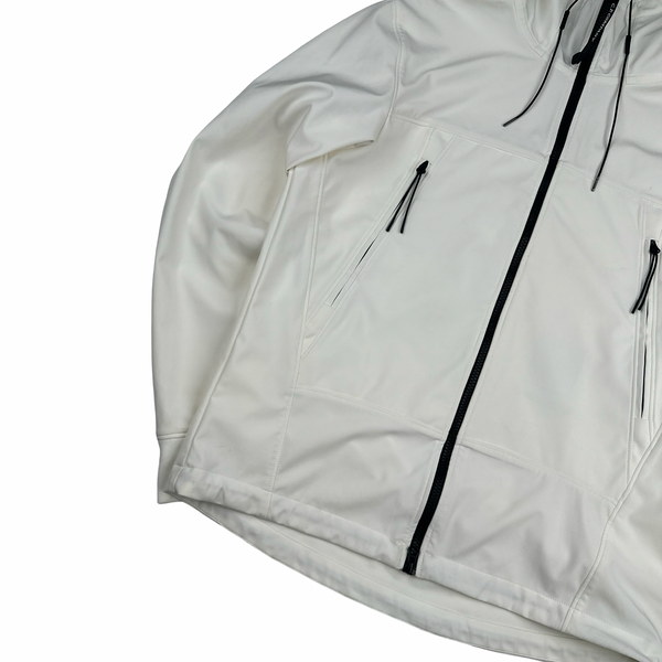 CP Company White Shell R Goggle Jacket - Large