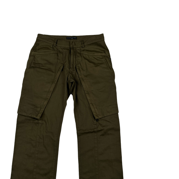 Stone Island 2010 Shadow Project Khaki Cotton Zipped Cargo Trousers - 30"