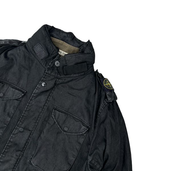 Stone Island 2006 Dutch Rope Wool Lined Cotton Long Jacket - Large