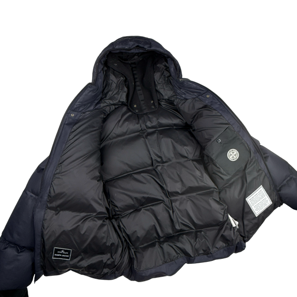 Stone Island 2010 Navy Welded Down Balaclava Puffer Jacket - XXL