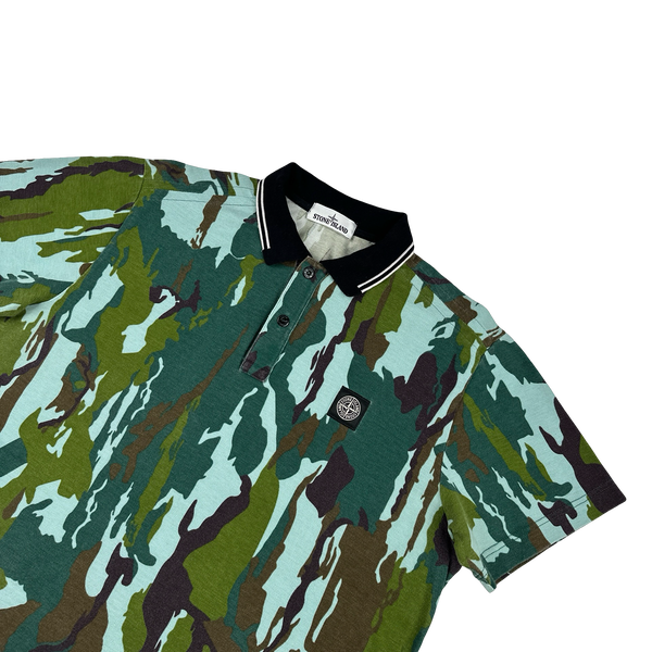 Stone Island 2015 Flowing Camo Polo Shirt - XL