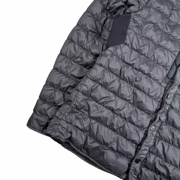 Stone Island 2018 Grey Micro Yarn Down Overshirt - Large