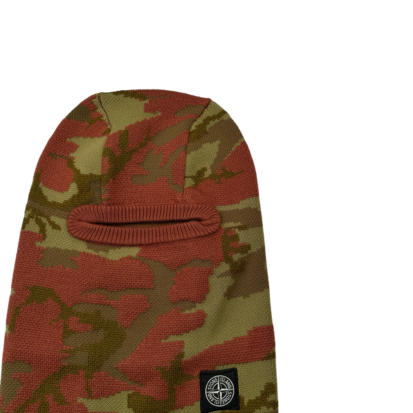 Stone Island 2022 Heritage Camo Soft Wool Blend Balaclava