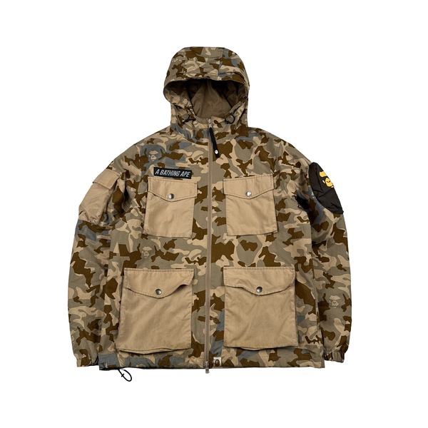 BAPE Camo Beige Camo Multi-Pocket Jacket - Small