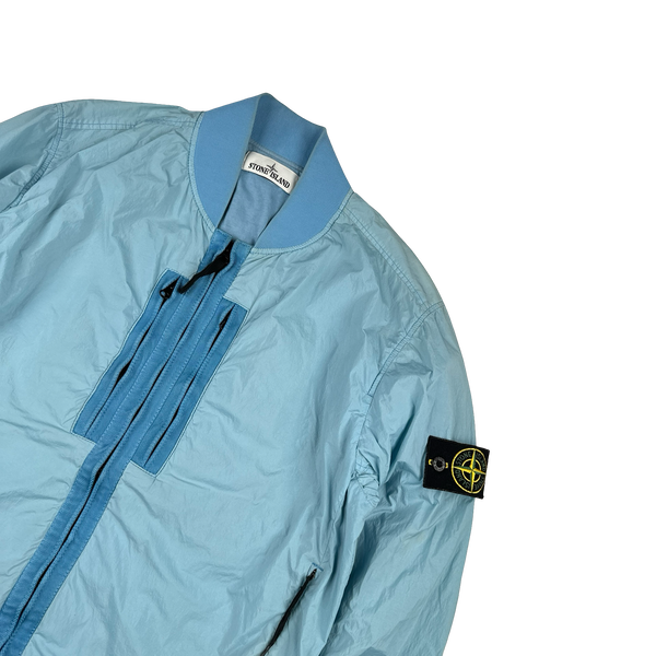 Stone Island 2017 Blue Garment Dyed Crinkle Reps Jacket - Medium