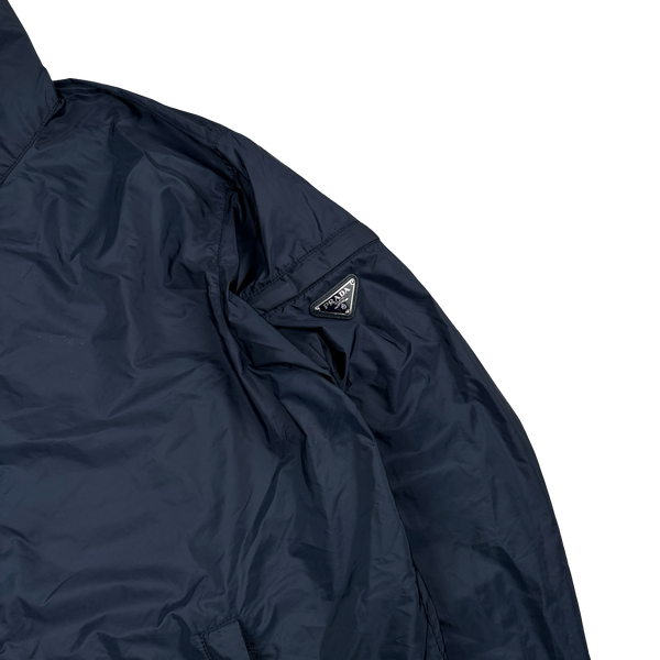 Prada Navy Nylon Triangle Logo Lightweight Jacket - XL – Mat's Island