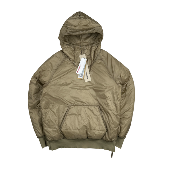 Ten C Beige Hooded Primaloft Mid Layer Puffer Hoodie Jacket - Large