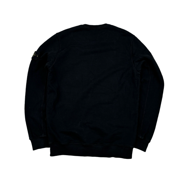Stone Island 2023 Black Crewneck Jumper - Large