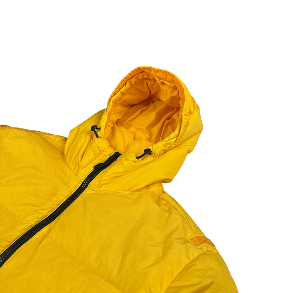 Stone Island 2022 Yellow Crinkle R-NY Down Puffer Jacket - XXL